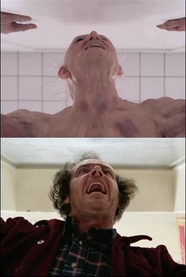 Parallelismo fra la scena di the substance e quella di shining